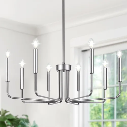 Miniatura 23 de Lynnoland - Candelabros de 6 luces de granja para comedor, accesorios de iluminación colgantes, lámparas industriales modernas para dormitorio
