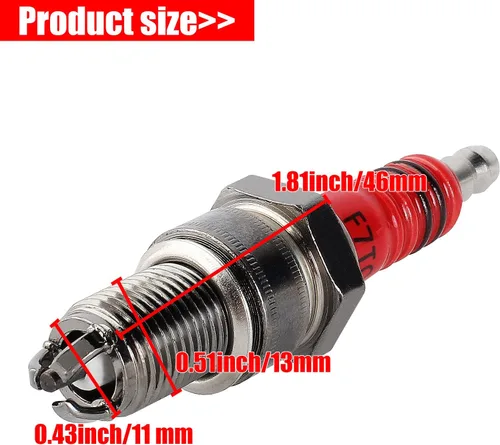 Miniatura 2 de Bujía de 3 electrodos F7TC para generador GX120 GX160 GX200 GX240 GX270 GX340 GX390 cortacésped tractor rotulador motosierra bomba de agua Go Kart