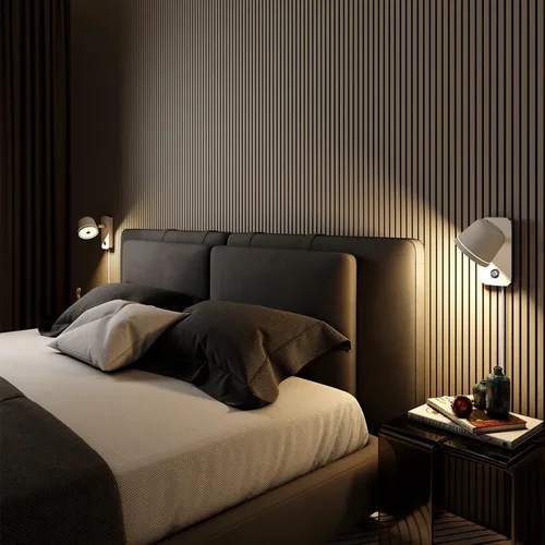 Miniatura 5 de Aisilan Lámpara de pared LED con enchufe con control de atenuación táctil. Lámpara de pared ajustable con ángulo montado en la pared, antirreflejos