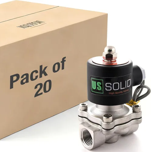 Miniatura 12 de U.S. Solid 1" válvula electromagnética eléctrica de latón 110V CA normalmente cerrada aire no potable aceite de agua diesel
