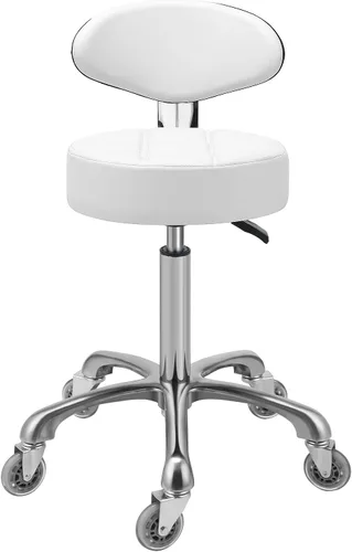 Miniatura 11 de Kaleurrier Silla Giratoria con Altura Ajustable, Taburete Resistente Hidráulico Rodante de Metal para Cocina, Salón, Bar, Oficina, Masaje