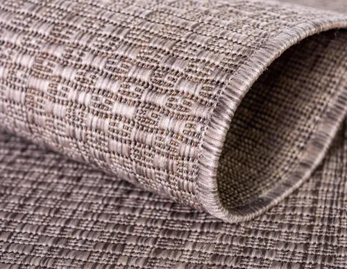 Miniatura 6 de Unique Loom Alfombra tradicional de color sólido, casual de interiores y exteriores, de tejido plano, alfombra color aguamarina 8'0 x 11'4) Beige