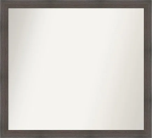 Miniatura 36 de Amanti Art Espejo de pared personalizado no biselado (24 x 27 pulgadas), marco estrecho de nogal chipre - varios tamaños personalizados - Espejo