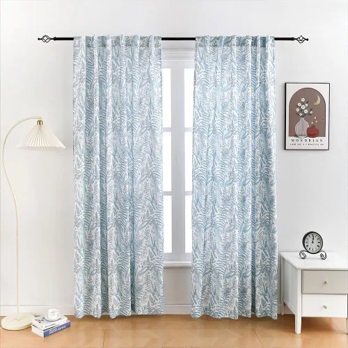 Miniatura 2 de Autum Dream - Cortinas opacas de felpilla para dormitorio, con pestaña trasera, bolsillo para barra, cortinas de granja con estampado floral