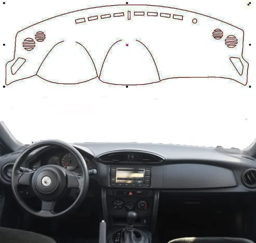 Miniatura 2 de CHEAYAR Cubierta protectora para tablero de salpicadero, cubierta solar compatible con Subaru BRZ 2013-2020, tapete interior para tablero