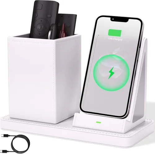 Miniatura 10 de Organizador Multifuncional para Bolígrafos de Escritorio, Negro, de Cuero Vegano, con Soporte para Control Remoto, Portalápices para Escritorio