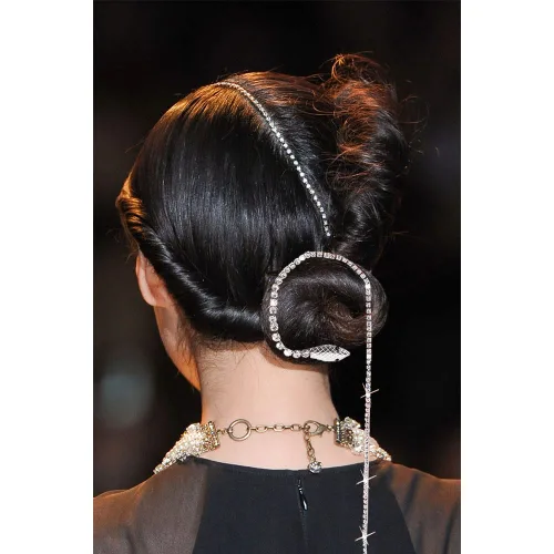Miniatura 3 de 2 cadenas de pelo de serpiente con diamantes de imitación brillantes, diadema de cristal con borla larga, accesorios para el cabello, joyas, pinzas
