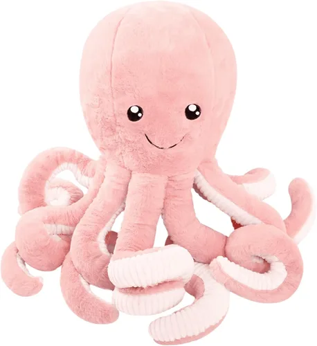 Miniatura 11 de DENTRUN Animales de peluche de pulpo, muñeca de pulpo gigante de peluche para jugar, juguetes para niños, niñas, niños, adultos, cumpleaños, Azul