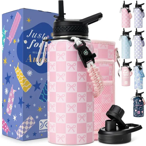 Miniatura 109 de DYSANKY Botella de agua aislada de 32 onzas, metal al vacío de acero inoxidable grueso, jarra de agua deportiva portátil para gimnasio y senderismo