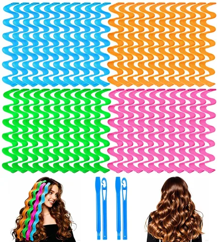 Miniatura 9 de 42 rizadores de pelo con ondas sin calor para cabello corto, rizadores de cabello sin daños por calor para ondas y rizos naturales de larga 9.9