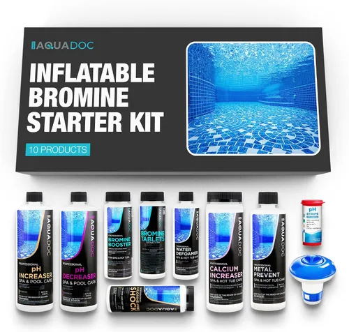Miniatura 10 de Aquadoc Kit de iniciación de bromo para bañera de hidromasaje para spas, kit completo de mantenimiento de spa con tabletas de bromo y kit completo