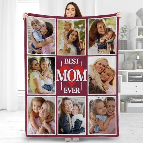 Miniatura 26 de Manta personalizada con imagen/foto – Manta de franela personalizada para mujeres y hombres – Manta personalizada para regalos de Navidad, San Solo