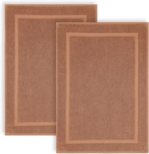 Miniatura 11 de COTTON CRAFT Tapete para bañera – Azulejo esculpido, 100% algodón, ultra absorbente, de baja pelusa, 1000 GSM, tapete de baño de lujo – Alfombra