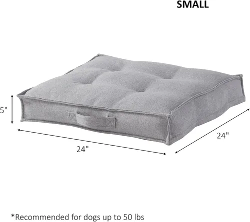 Miniatura 7 de Happy Hounds Milo - Cama cuadrada copetuda para perro, cemento, pequeña (24 x 24 pulgadas), 24.0 pulgadas de largo x 24.0 pulgadas de ancho x 5.0