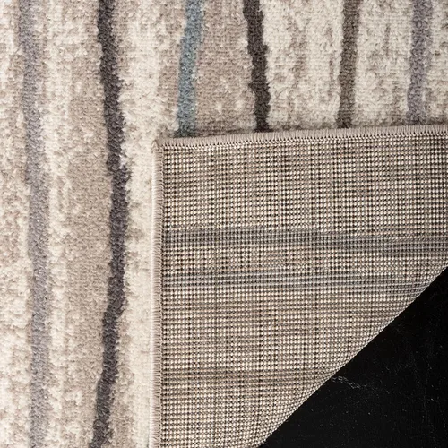 Miniatura 5 de SAFAVIEH Amsterdam Collection AMS111A - Alfombra para pasillo, 2 pies 3 pulgadas x 8 pies, color crema y beige, diseño moderno de ondas a rayas,