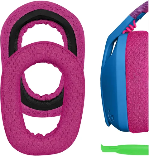 Miniatura 7 de Geekria Almohadillas de repuesto de tela de malla para auriculares Logitech G435 G335, almohadillas para los oídos con guía de video (negro)
