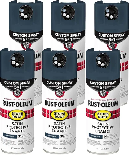 Miniatura 89 de Rust-Oleum 376855 - Pintura en aerosol antióxido personalizada 5 en 1, 12 onzas, color negro mate, (paquete de 1)