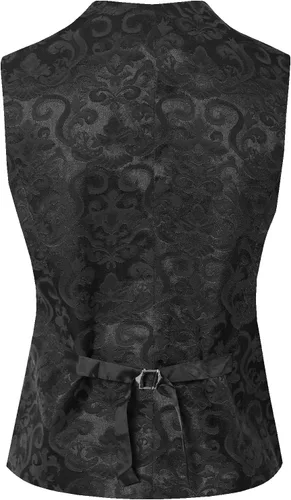 Miniatura 3 de Design by Olivia Chaleco de esmoquin con cuello en V y botones para mujer