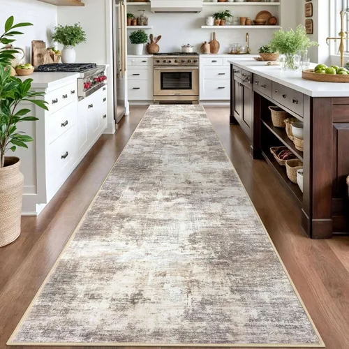 Miniatura 262 de IOHOUZE Alfombra abstracta lavable de 3 x 12 pies para pasillos, antideslizante para cocina, camino de entrada de lana sintética para interiores