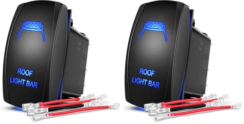 Nilight Interruptor basculante de barra de luz de techo, interruptor de barra de luz LED, interruptor de barra de luz LED de 5 pines, interruptor