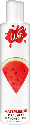 Wet Juicy Watermelon - Lubricante comestible saborizado premium de sandía jugosa, para hombres, mujeres y parejas | De larga duración, seguro con