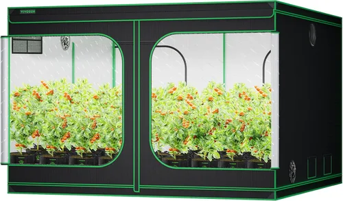 Miniatura 8 de VIVOSUN S888 - Tienda de campaña de cultivo de 8 x 8, 96 x 96 x 80 pulgadas, Mylar de alta reflexión con ventana de observación y bandeja de piso