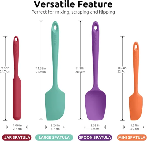 Miniatura 2 de U-Taste Espátula de silicona resistente al calor – 600ºF a prueba de calor de grado alimenticio raspador de tazón de cocina de grado alimenticio