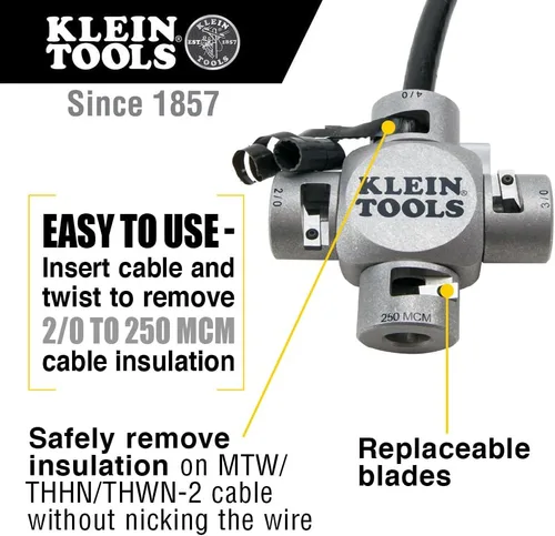 Miniatura 2 de Klein Tools 21051 Pelacables grande (2/0-250 MCM)