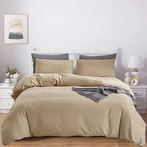 Miniatura 56 de KAREVER Juego de edredón azul y blanco a cuadros, juego de ropa de cama para niñas, juego de edredón a cuadros azul y blanco, manta para niños
