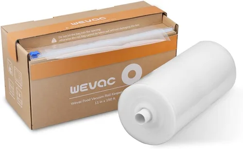 Miniatura 13 de Wevac Rollo de sellado al vacío de alimentos de 8 pulgadas x 150 pies con cortador, bolsas selladoras al vacío ideales para conservar alimentos, sin