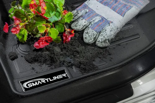 Miniatura 6 de SMARTLINER Juego de alfombrillas de piso de ajuste personalizado de 2 filas para Ford F-250 / F-350 Super Duty SuperCab 1999-2007 Ford F-250 1999