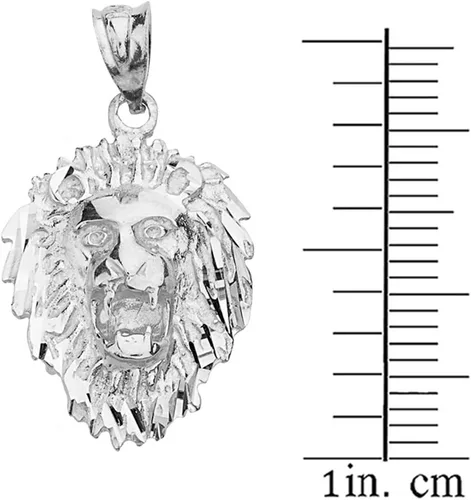 Miniatura 2 de Colgante de cabeza de león rugiente con signo del zodiaco Leo