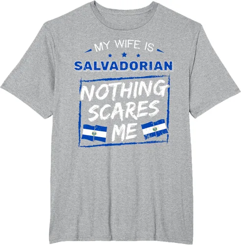 Miniatura 51 de Camiseta con la bandera de raíces salvadoreñas de El Salvador My Wife Is Salvadoran Roots, Negro