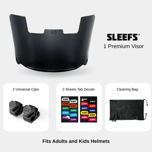 Miniatura 3 de SLEEFS Visera de fútbol transparente para casco - Visera de fútbol profesional - Protector facial y ocular - Compatible con cascos juveniles