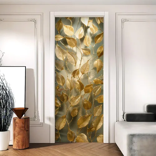 Miniatura 11 de Enchanted Secret - Mural para puerta de jardín, despegar y pegar, cubiertas decorativas de puerta de arco floral talladas vintage, adhesivo