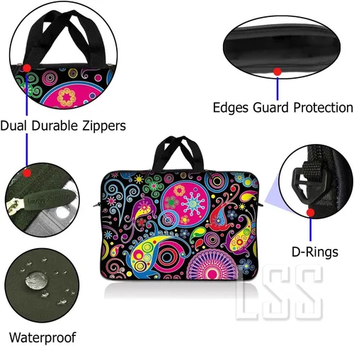 Miniatura 2 de Laptop Skin Shop - Funda de neopreno para portátil de 16 a 17,4 pulgadas, con asa, diseño artístico