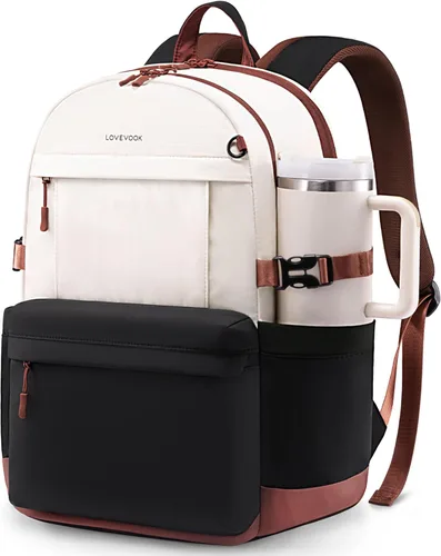 LOVEVOOK Mochila para laptop para mujer, bolsa de computadora portátil, mochila de viaje, mochila de trabajo impermeable, bolsas para profesores