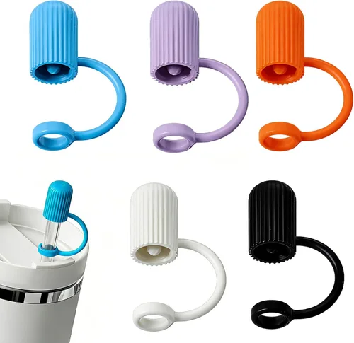 Miniatura 7 de Tapas de pajita negras para vaso Stanley Tumbler 30 40 oz, 6 piezas de tapas simples para pajitas para vasos de agua Stanley, tapas a prueba