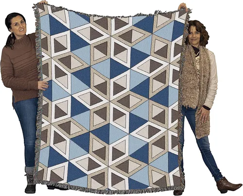 Miniatura 16 de Pure Country Weavers Manta con diseño de estrellas y diseño de bayas, diseño de tapiz tejido de algodón, fabricada en los Estados Unidos