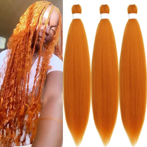 Miniatura 21 de Black Braiding Hair Pre Stretched 16 Inch Black Hair Extensions For Braiding Hypoallergenic Pre-stretched Braiding Hair Natural Knotless Crochet