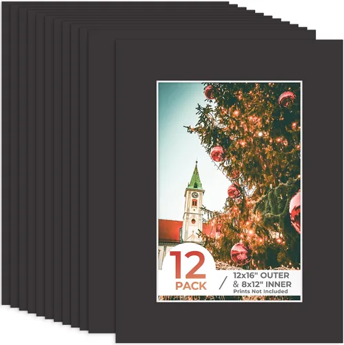 Miniatura 23 de Frametory, Marcos precortados negros de 5x7 pulgadas para fotos de 4x6 pulgadas, impresiones, obras de arte - Núcleo blanco con corte biselado