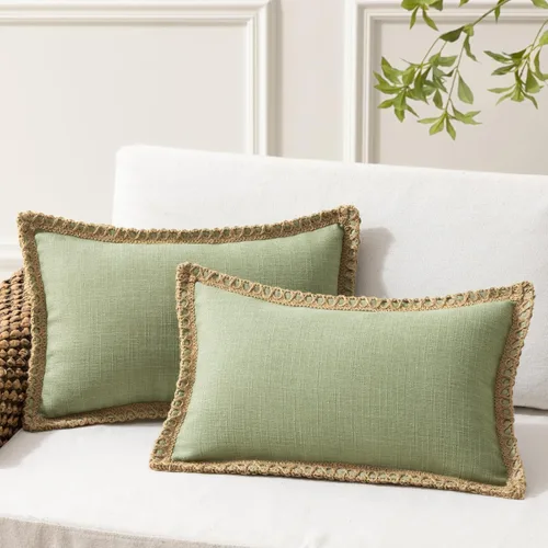 Miniatura 22 de Phantoscope Farmhouse - Fundas de almohada decorativas para exteriores, Poliéster & Mezcla de poliéster, Beige, 18" x 18