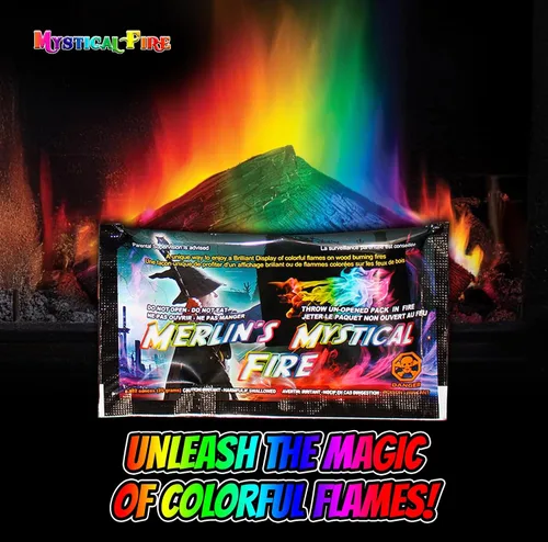 Miniatura 4 de Mystical Fire Merlin's Fire - Paquetes que cambian de color para fogatas, fogata de larga duración, encantada, multicolor, diversión familiar mágica