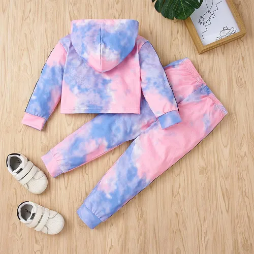 Miniatura 8 de Conjunto de sudadera con capucha y pantalones de manga larga para bebés y niñas pequeñas