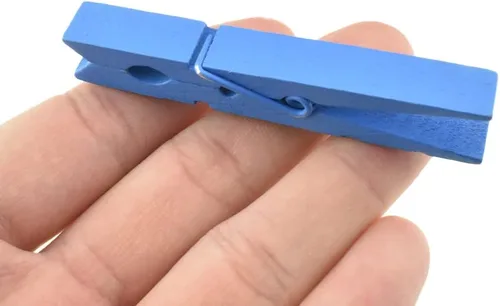 Miniatura 11 de HAHIYO Pinzas para ropa de madera doradas, mini pinzas para la ropa, no se deshacen de 1 pulgada de largo, paquete de 80 resortes resistentes