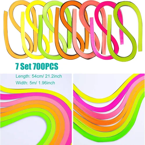 Miniatura 3 de Woohome Juego de 33 tiras de papel con 17 herramientas de quilling, 16 colores, 1600 tiras de papel con bolígrafo de quilling, papel de arte