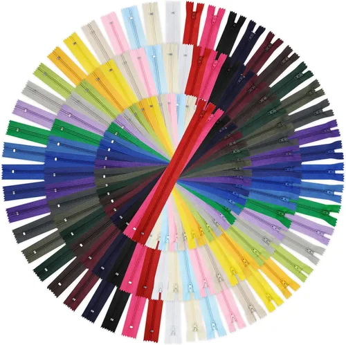 Miniatura 15 de Cremalleras, DOITEM 72 piezas de cremalleras para coser de 8 pulgadas, 12 pulgadas, 16 pulgadas, multicolor, cremallera de bobina de nailon para 20