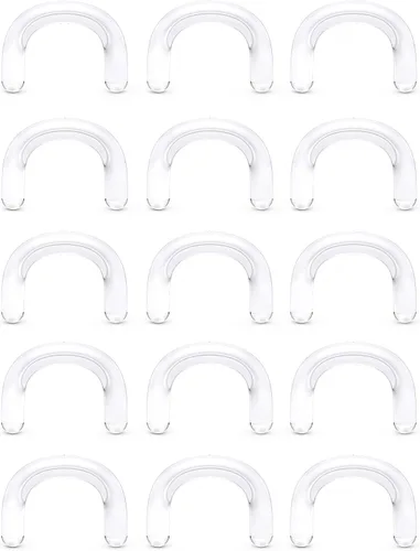 Miniatura 15 de Cisyozi 16G 14G 12G 10G 8G 6G 4G 2G Kit de Estiramiento de Retenedor de Tabique de Plástico Hipoalergénico Anillos de Tabique en Forma de U Pincher