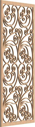 Miniatura 52 de 9 3/8"W x 24 3/8"H x 1/4"T Marilla Decorativos Paneles de Pared de Madera Calado, Abedul