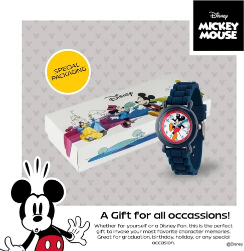 Miniatura 6 de Disney Mickey Mouse - Reloj analógico de cuarzo con correa de silicona para niños